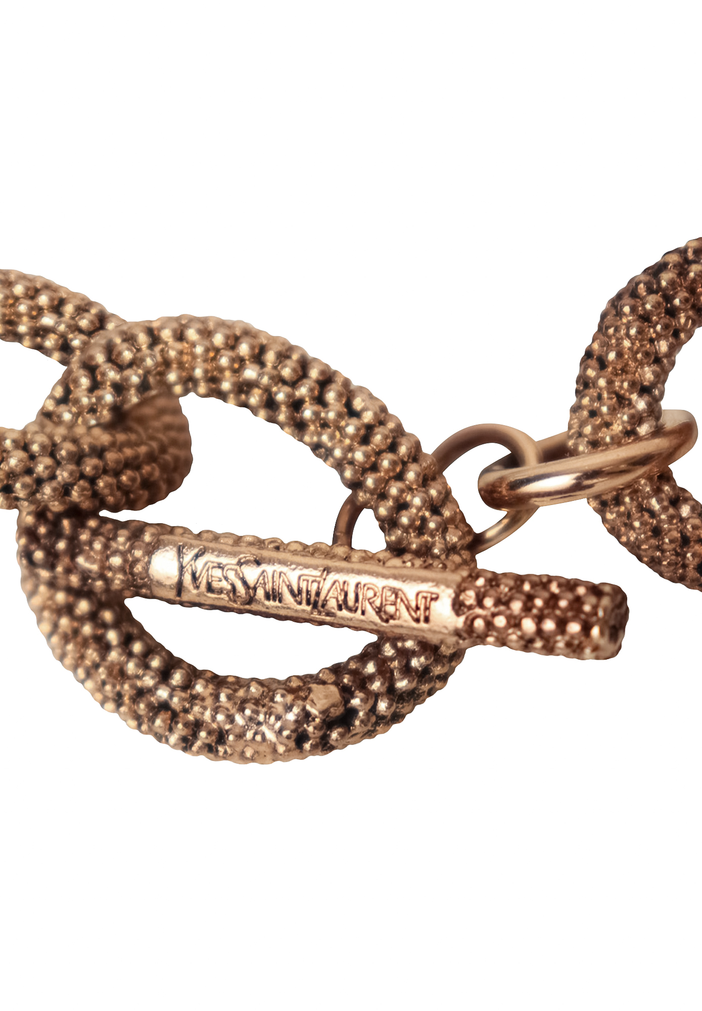 Yves Saint Laurent Chain Necklace With Logo Pendant