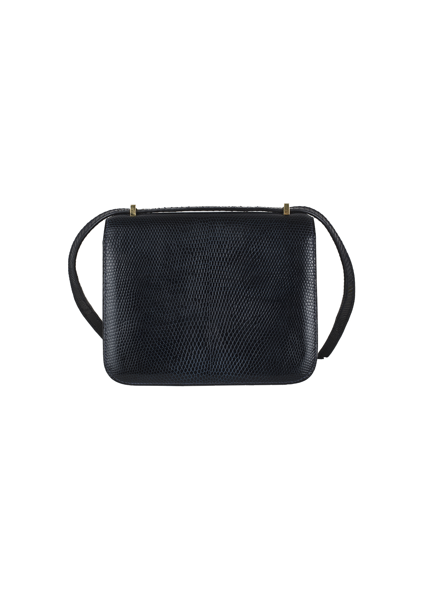 Vintage Hermès Constance 18 Mini Bleu Marine Lizard Bag