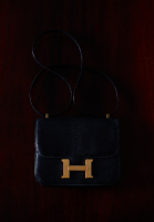 Vintage Hermès Constance 18 Mini Bleu Marine Lizard Bag