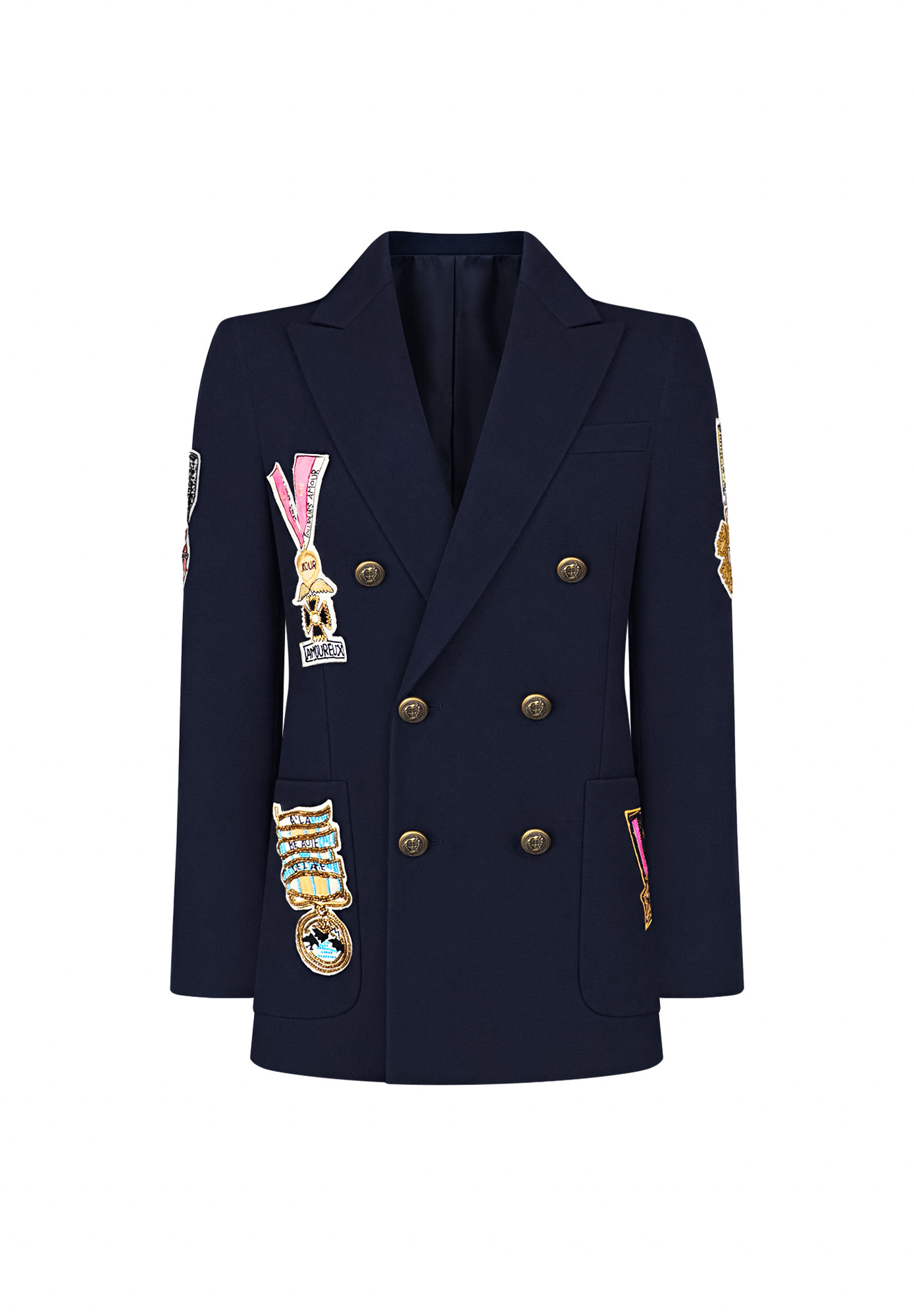 Valentino Navy Blue Jacket with Applique