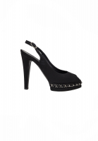 Chanel Platform Heel Black Shoes