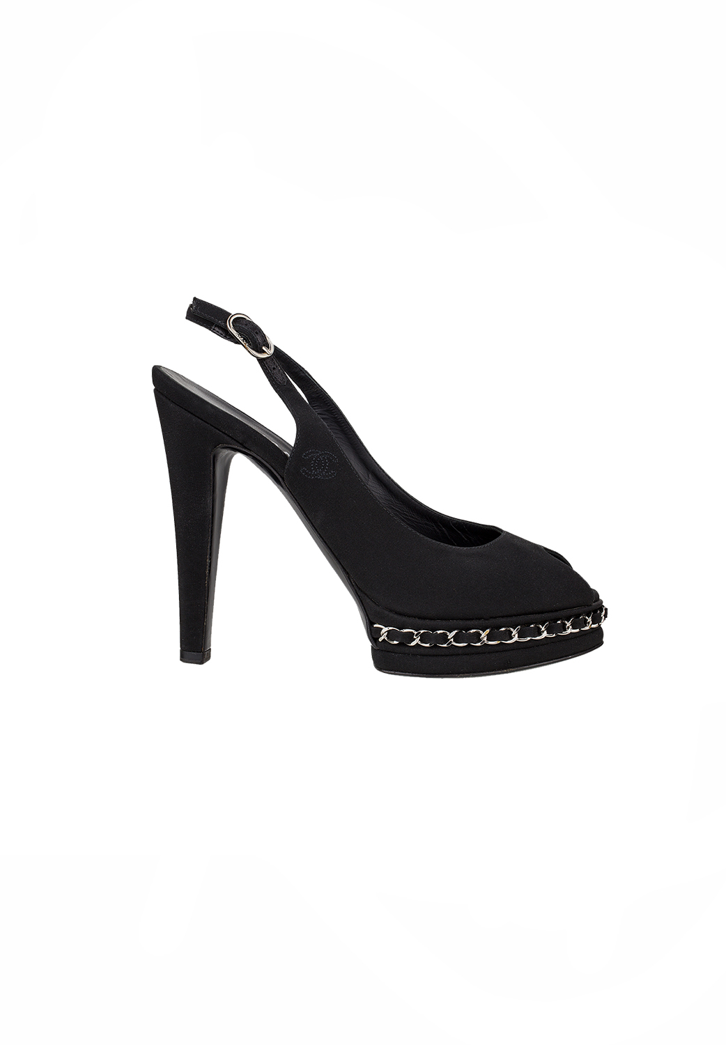Chanel Platform Heel Black Shoes