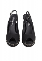 Chanel Platform Heel Black Shoes
