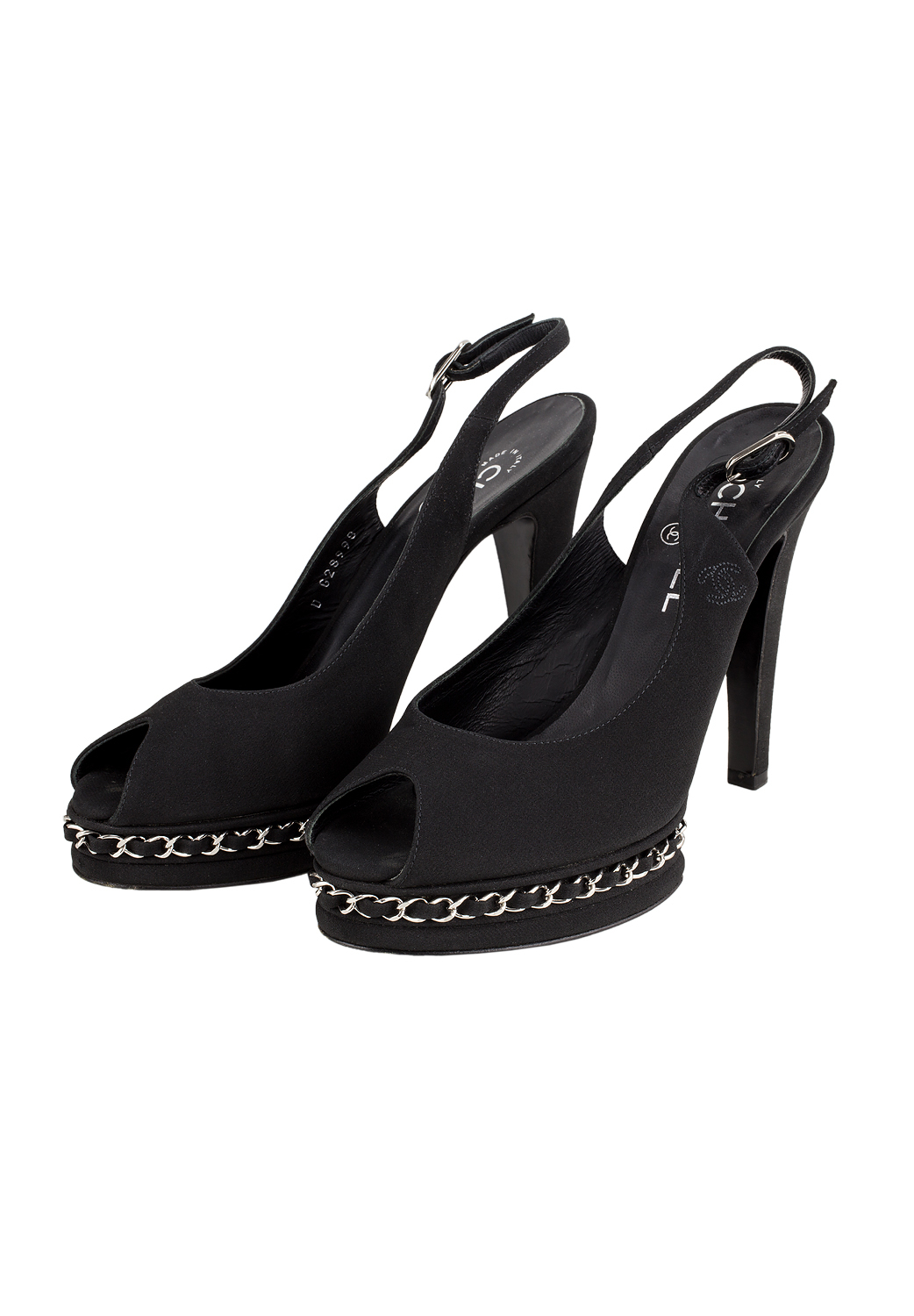 Chanel Platform Heel Black Shoes