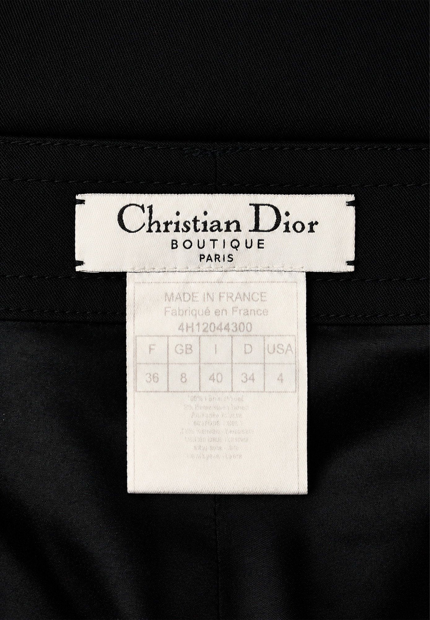 Christian Dior Black Trousers with Belts