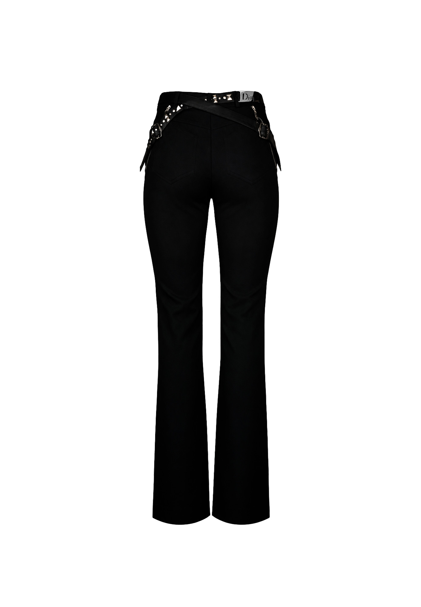 Christian Dior Black Trousers with Belts