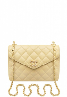 Chanel Beige Logo And Crystals Handbag