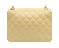 Chanel Beige Logo And Crystals Handbag