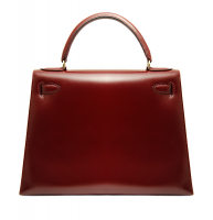 Hermès Kelly 28 Burgundy Bag In Box Leather