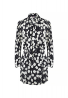 Saint Laurent Black and White Print Dress