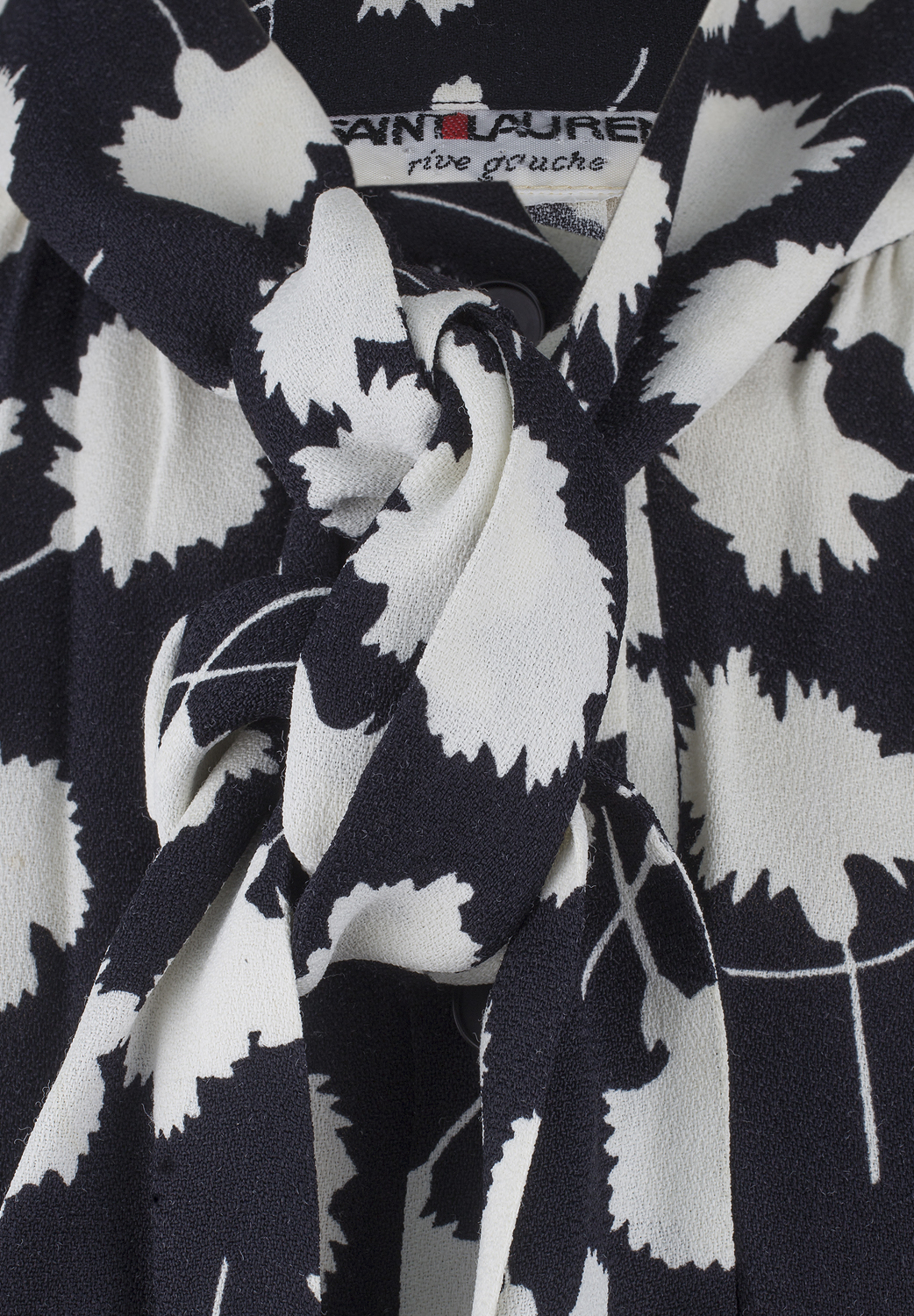 Saint Laurent Black and White Print Dress