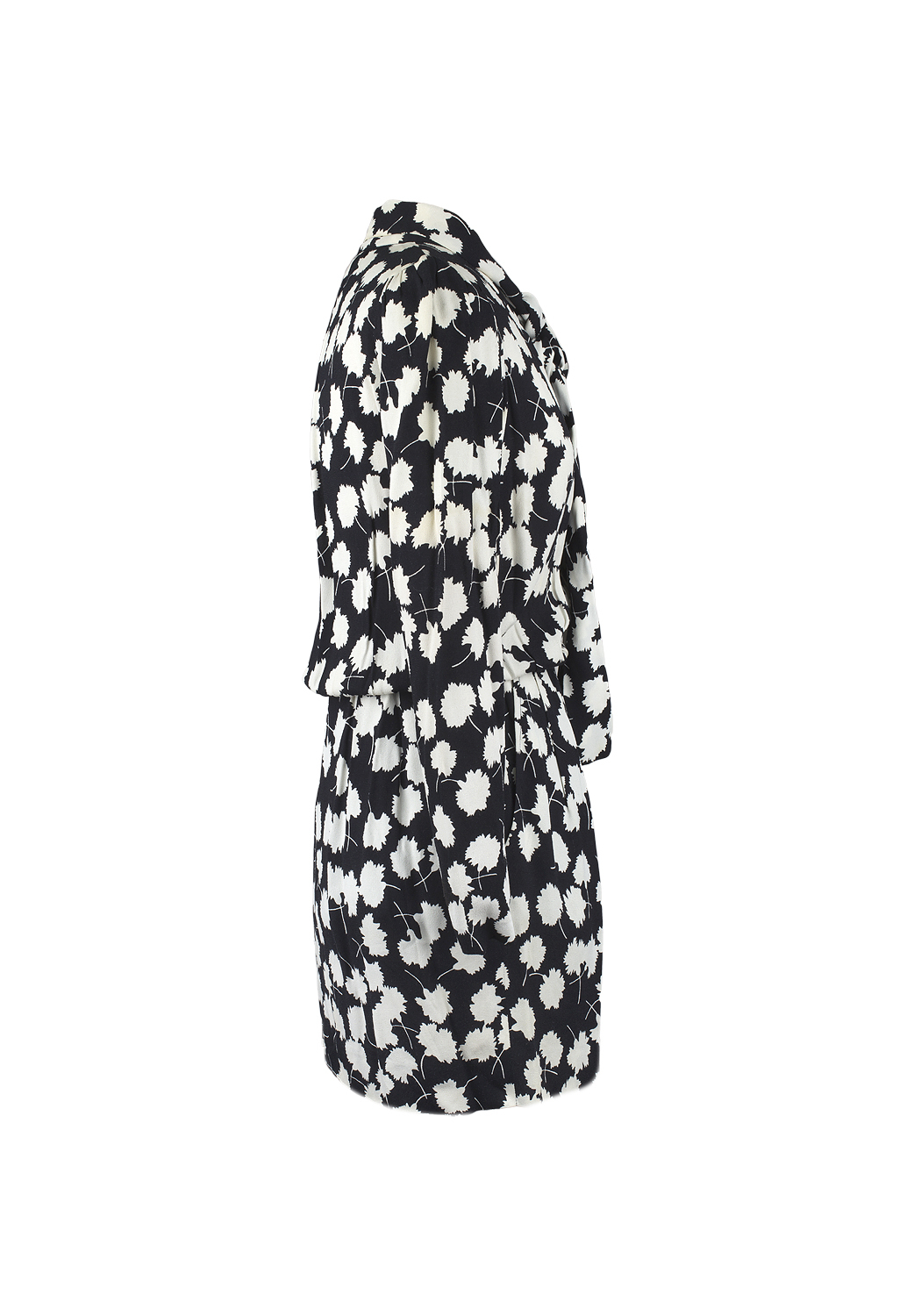 Saint Laurent Black and White Print Dress