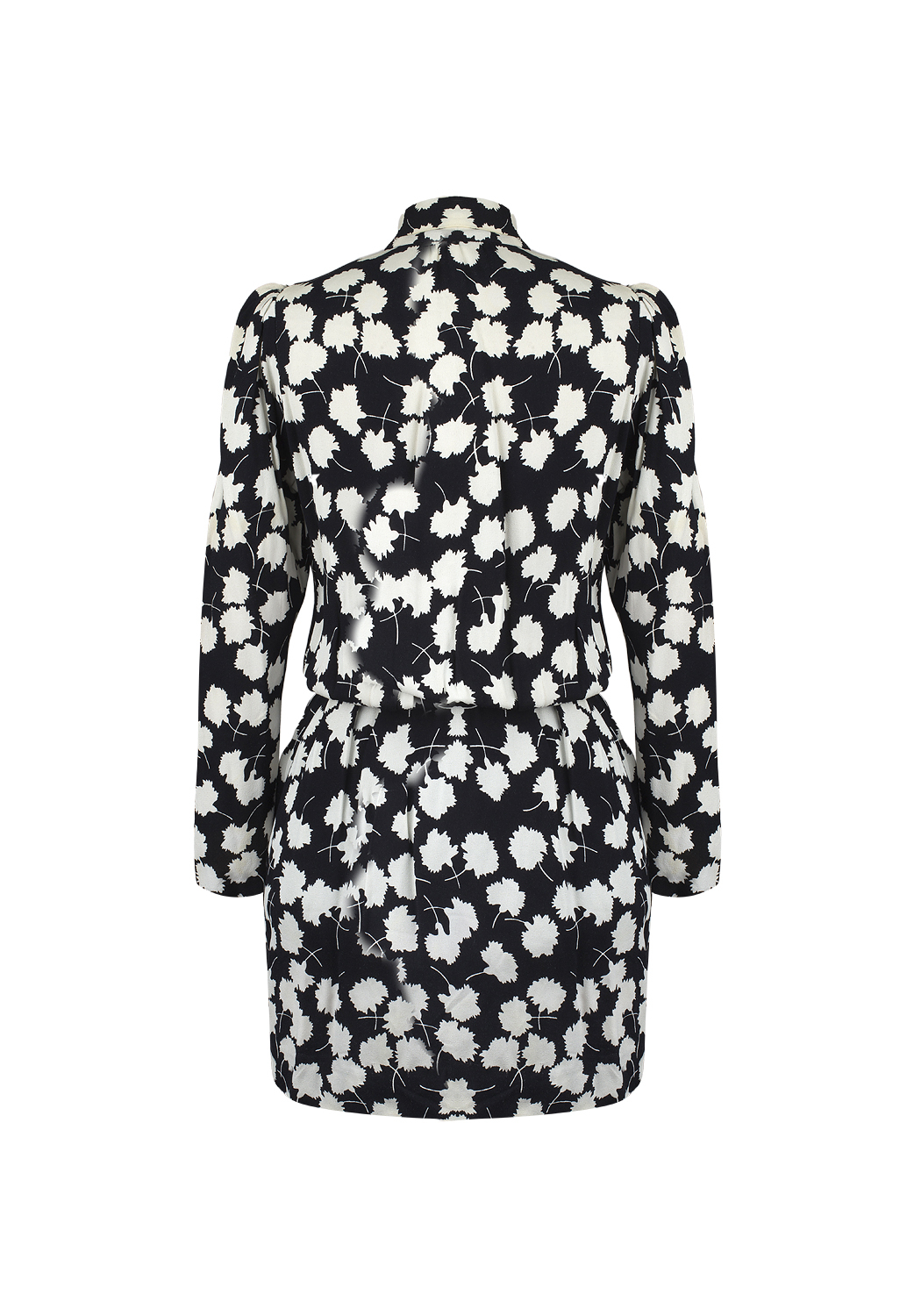 Saint Laurent Black and White Print Dress