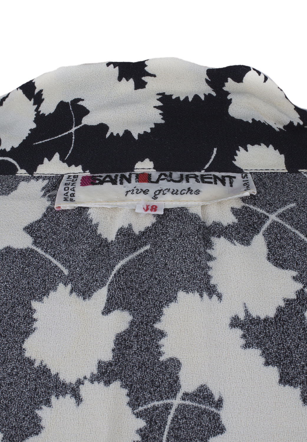 Saint Laurent Black and White Print Dress