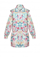Chanel Flower Print Quilted Coat