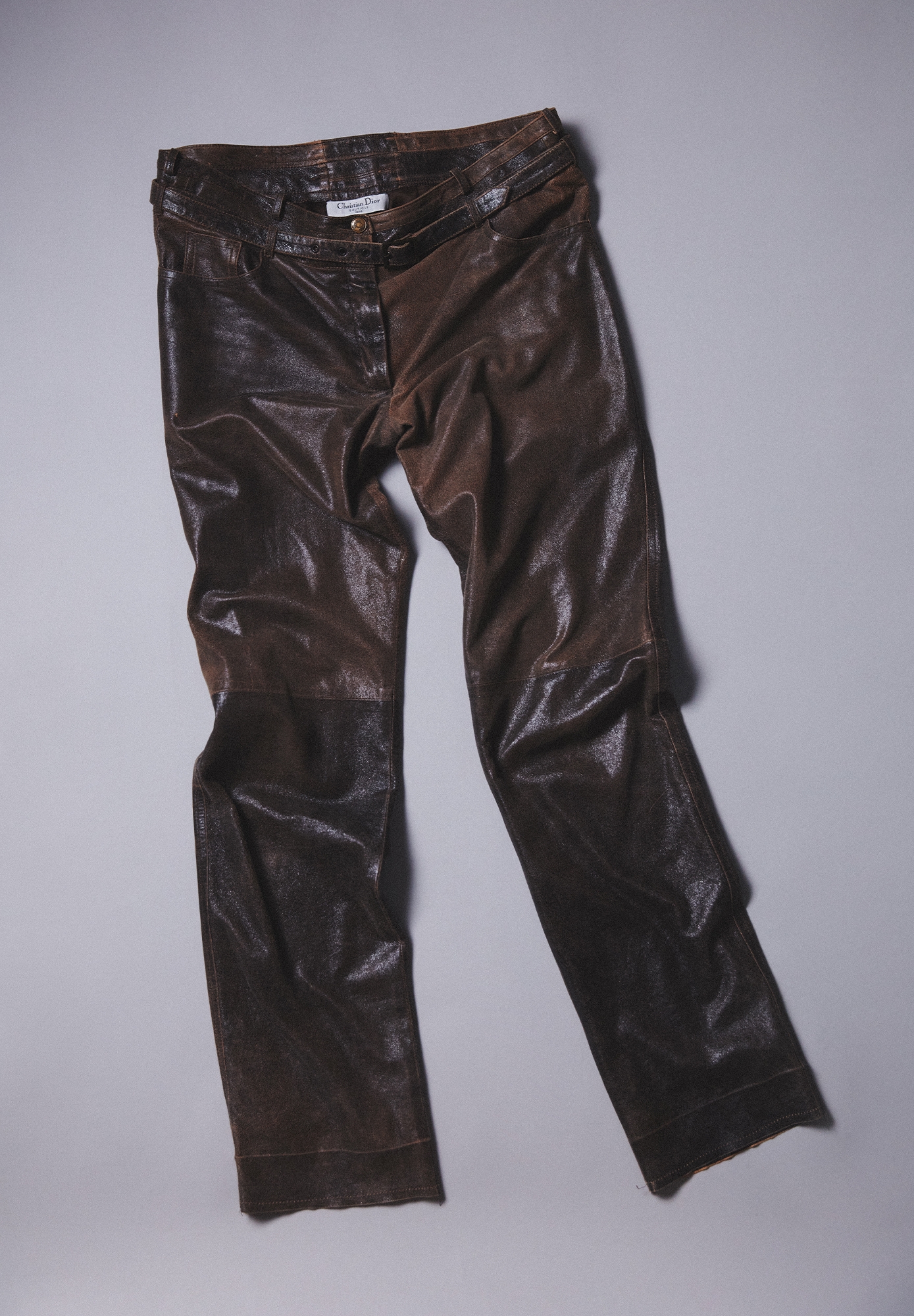 Christian Dior Brown Leather Pants