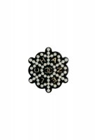 Chanel Black Brooch with Pearls
