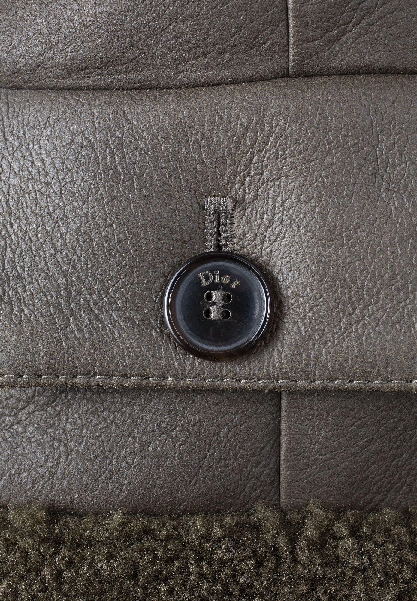 Brown Christian Dior Shearling Jacket