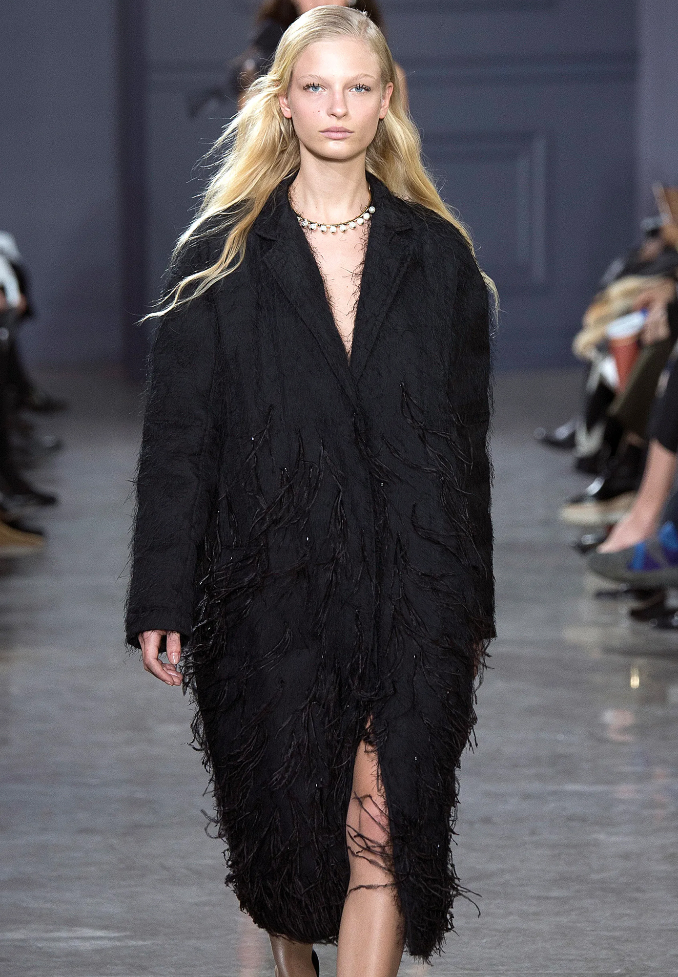 Jason Wu Down Coat With Ostrich Feathers