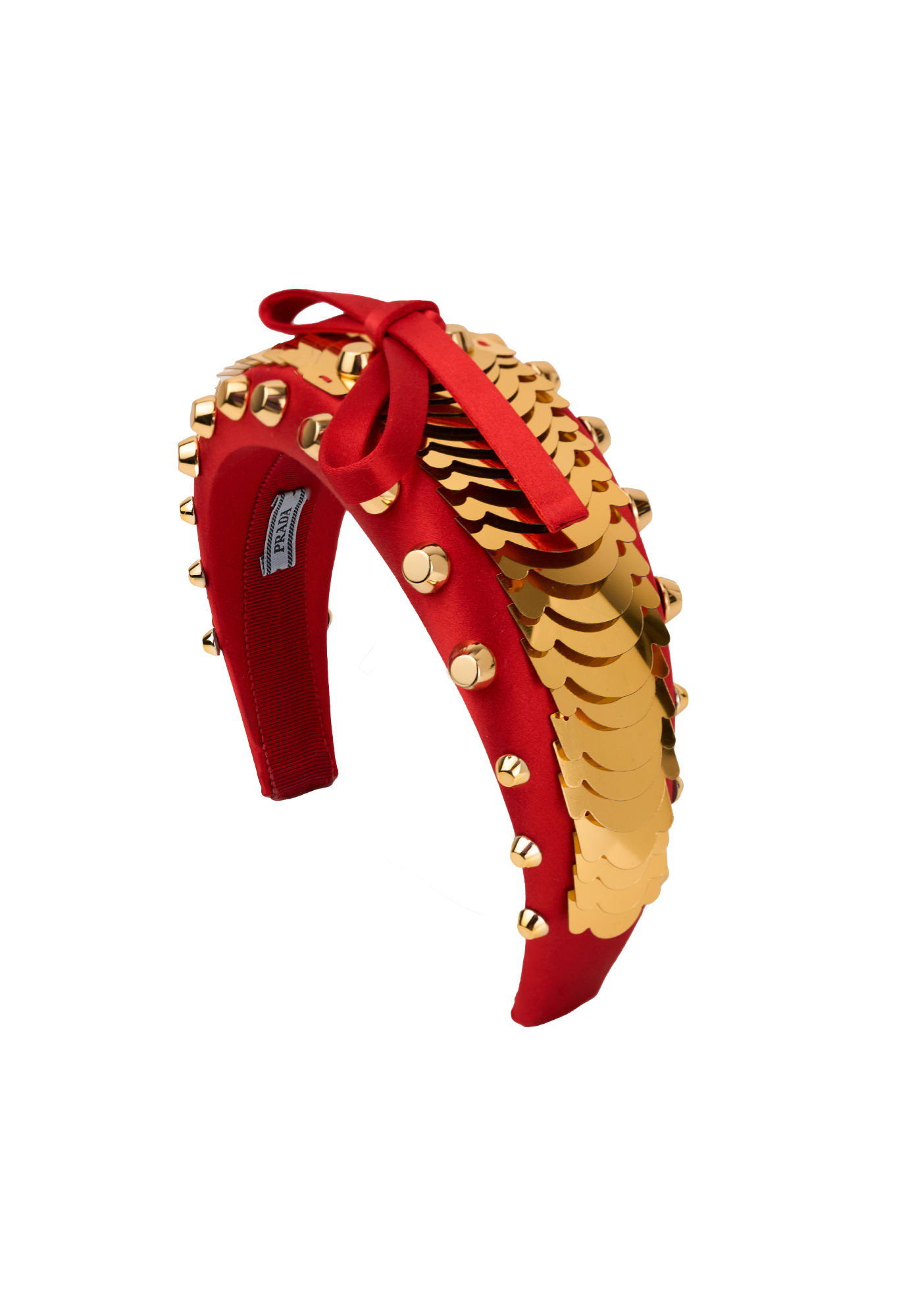 Prada Red Oversized Headband