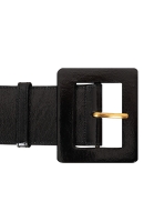 Yves Saint Laurent Black Leather Belt