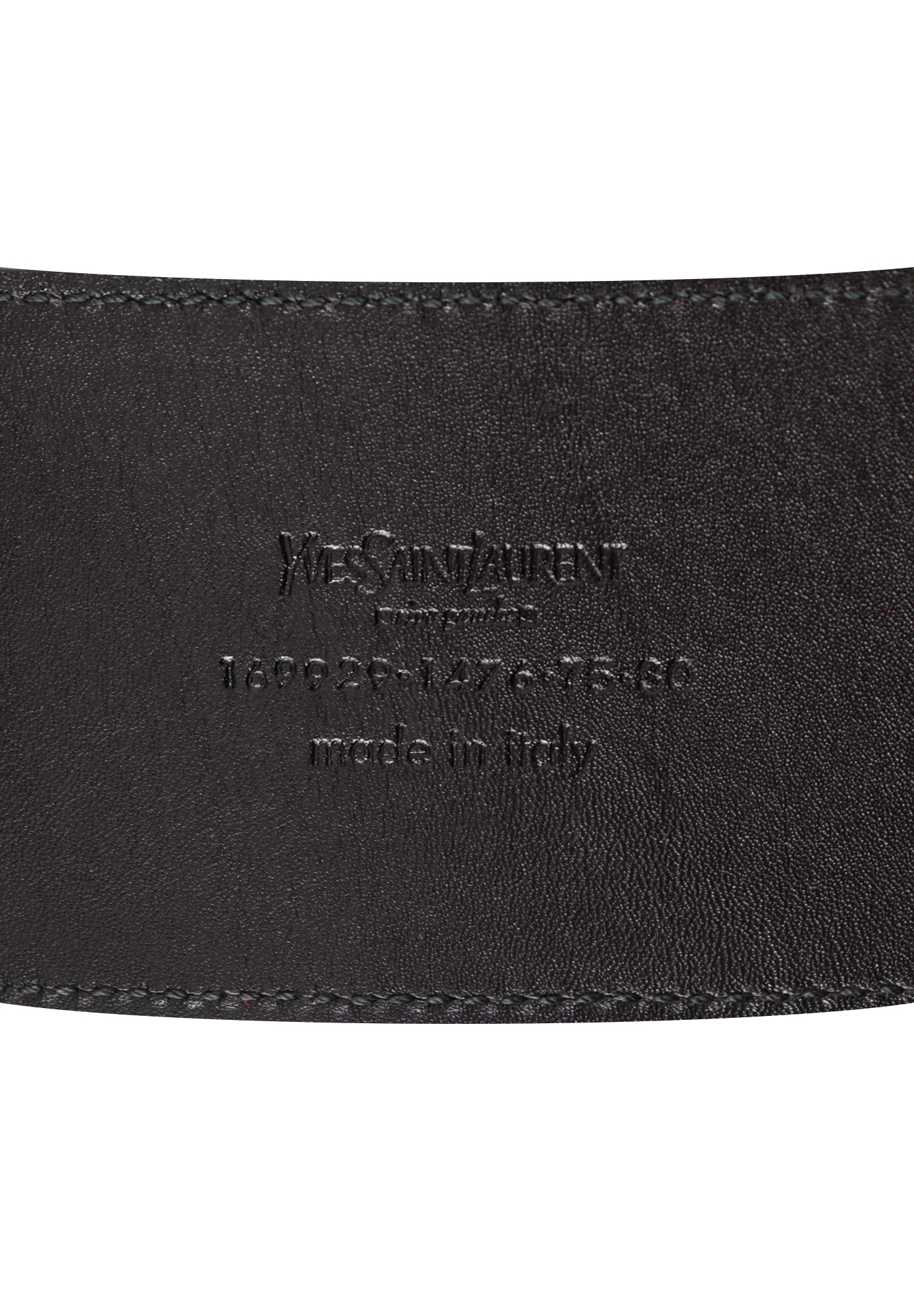 Yves Saint Laurent Black Leather Belt