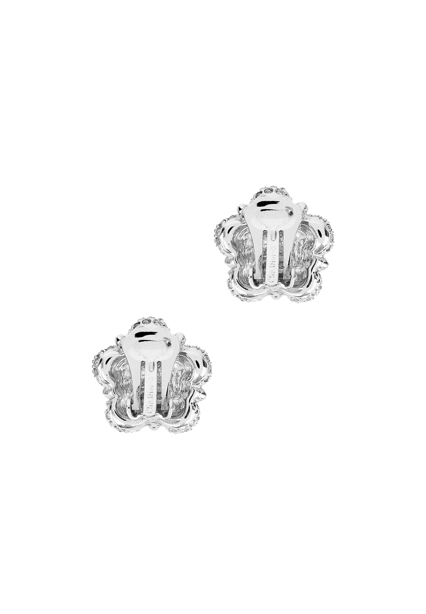 Christian Dior Flower Clip-on Earrings