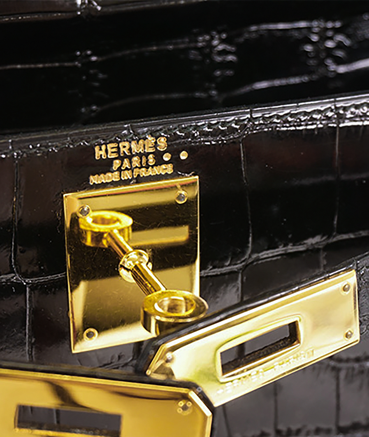 Hermès Kelly 28 Noir Niloticus Bag
