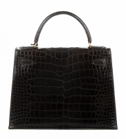 Hermès Kelly 28 Noir Niloticus Bag