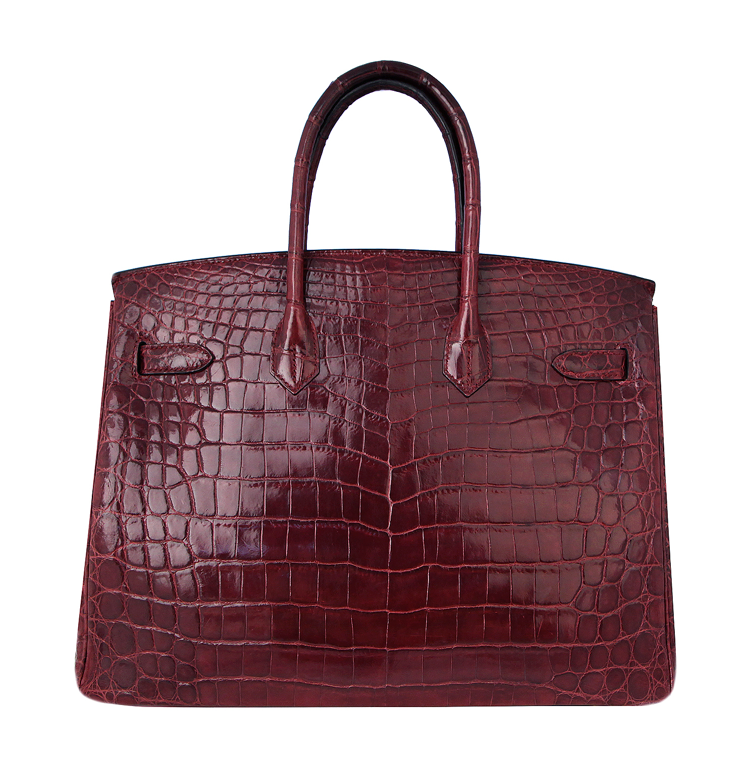 Hermès Birkin 35 Bourgogne Porosus Crocodile Bag