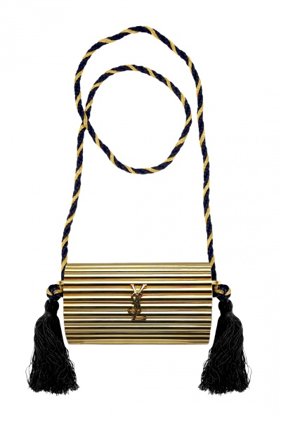 Yves Saint Laurent Golden Clutch with Tassels
