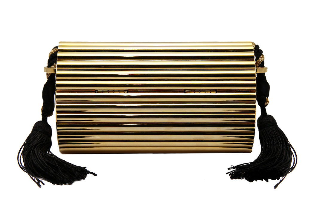 Yves Saint Laurent Golden Clutch with Tassels