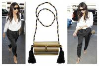Yves Saint Laurent Golden Clutch with Tassels