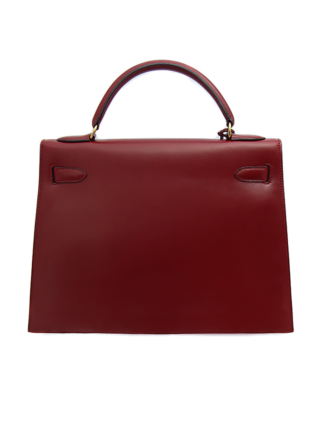 Hermès Kelly 32 Burgundy Box Bag 