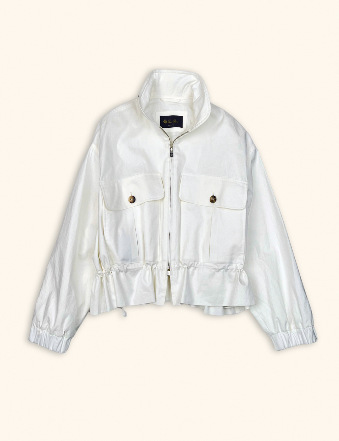 Белая ветровка Loro Piana 