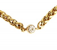 Chanel Chain Necklace with Crystals 