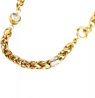 Chanel Chain Necklace with Crystals 