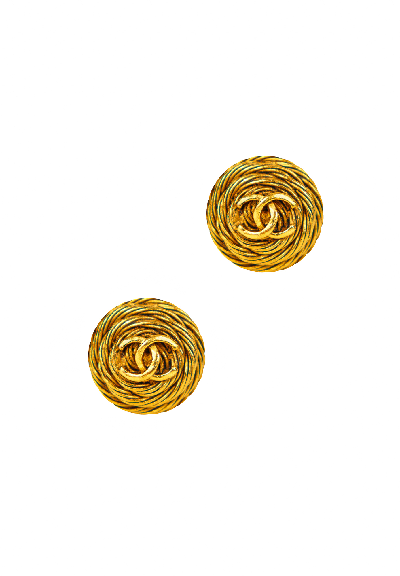 Chanel Twisted Clips With Logo