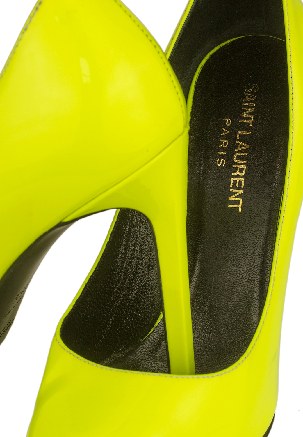 Saint Laurent Yellow High-Heeled Pumps