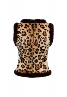 Valentino Leopard Print Fur Vest
