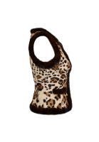 Valentino Leopard Print Fur Vest