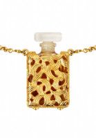 Chanel Chain Necklace With Coco Perfume Bottle