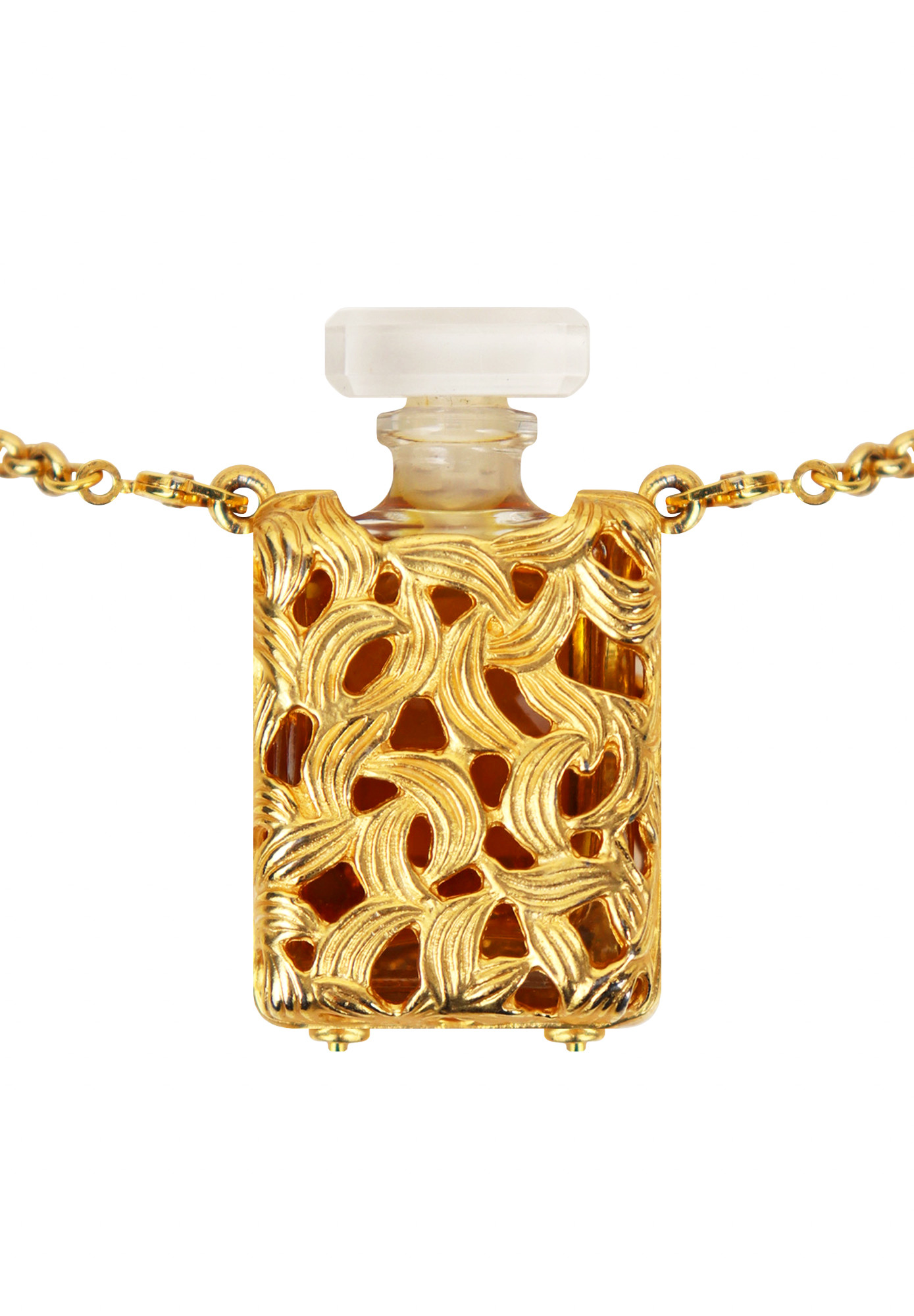Chanel Chain Necklace With Coco Perfume Bottle