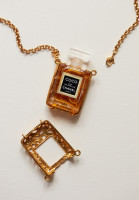 Chanel Chain Necklace With Coco Perfume Bottle