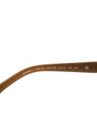 Chanel Brown Leather Aviator Sunglasses