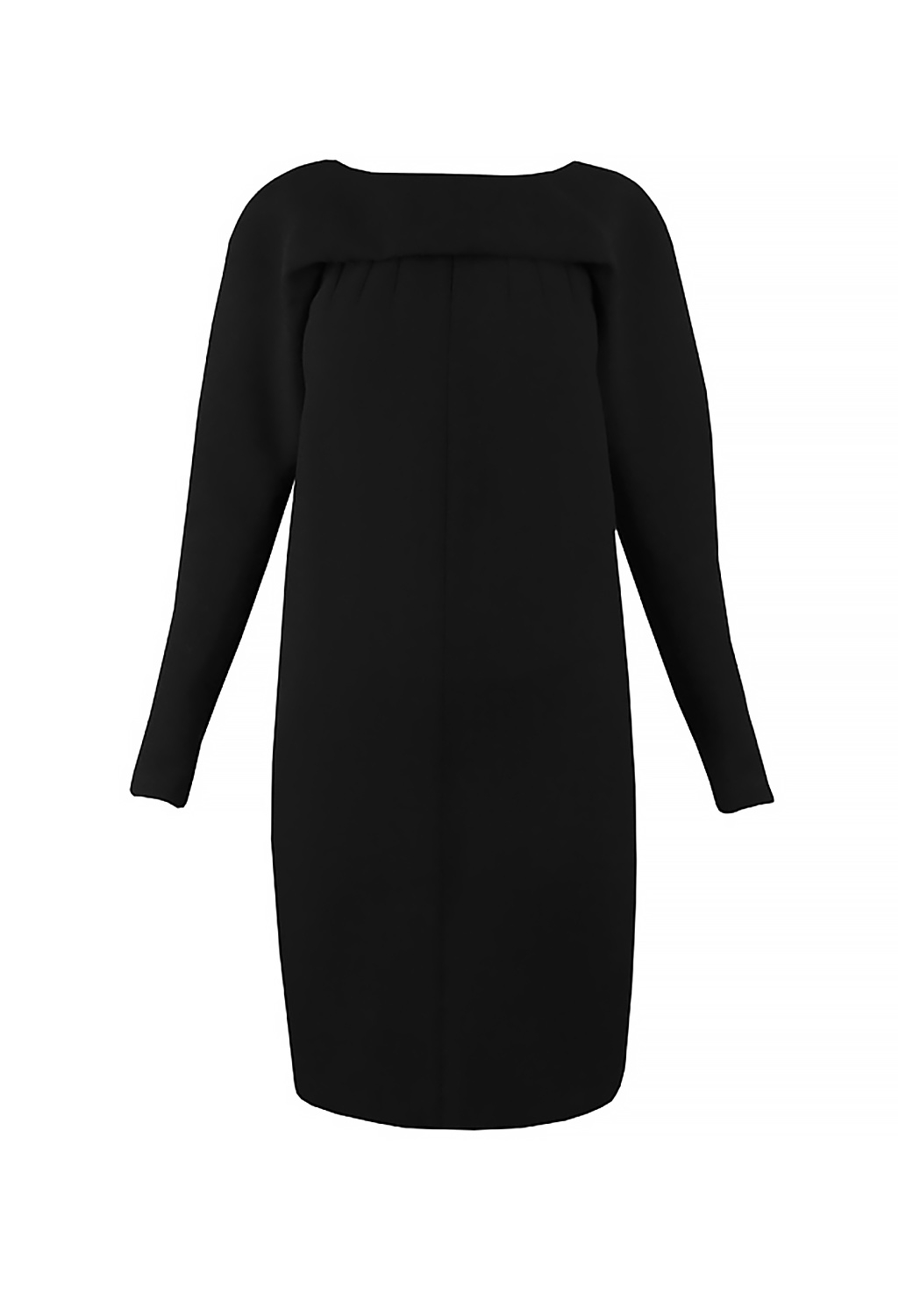 Chanel Black Wool Dress With A Deep Cut On The Back