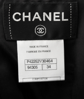 Chanel Black Wool Dress With A Deep Cut On The Back