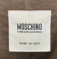 Moschino Brown Wool Striped Suit