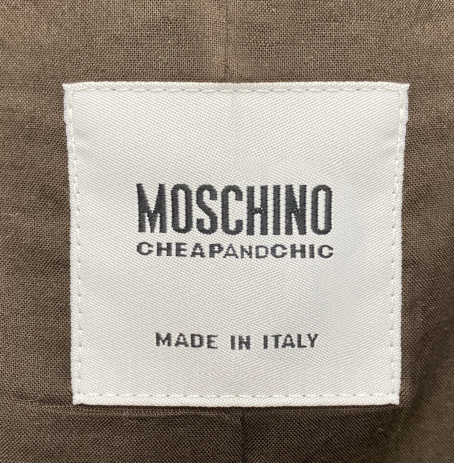 Moschino Brown Wool Striped Suit