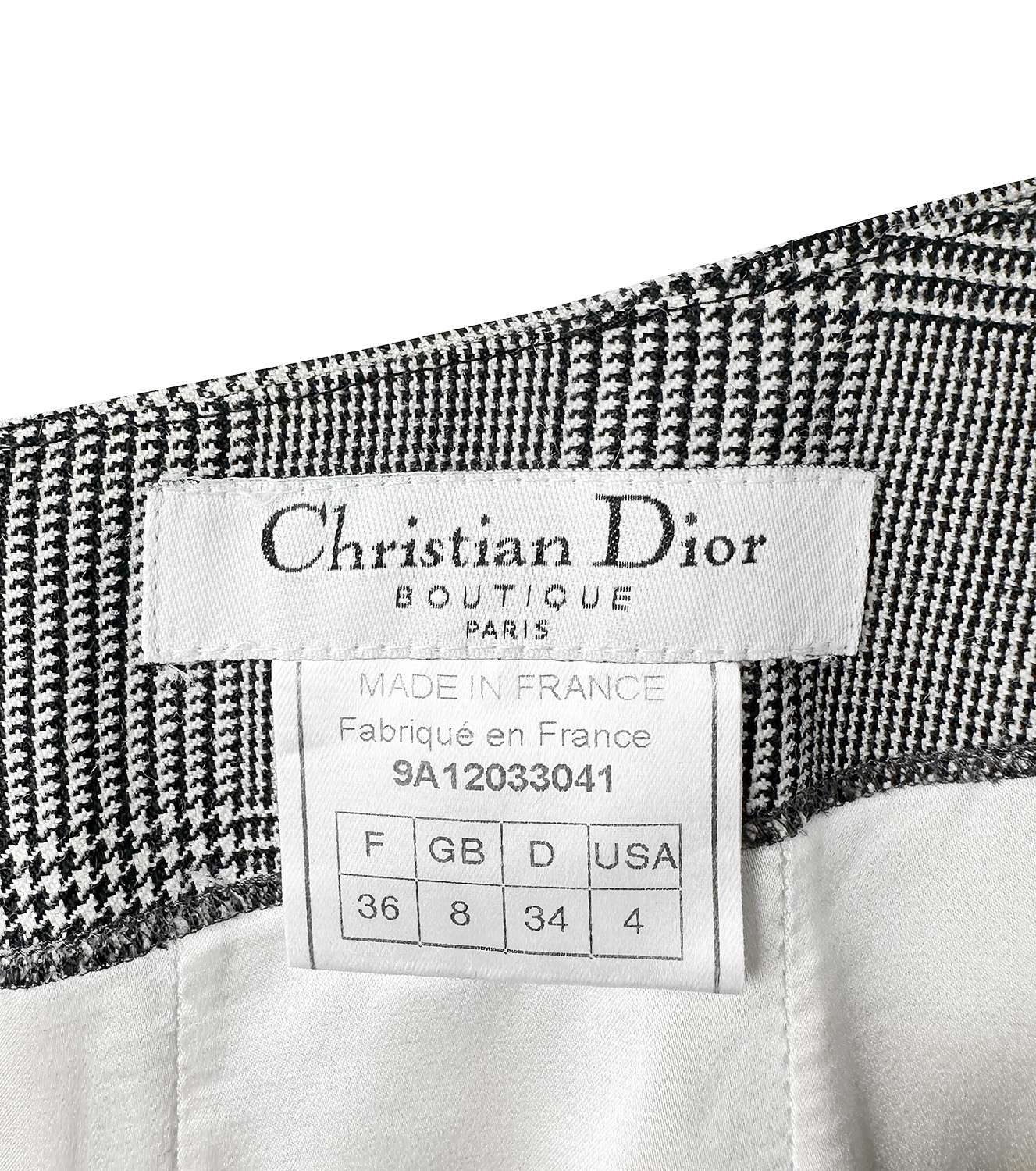 Christian Dior Black and White Skirt